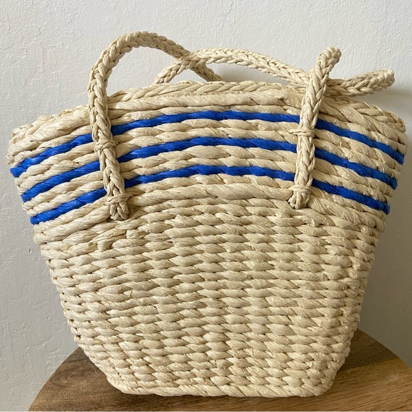 Straw Tote Basket Bag - Picture 2 of 8
